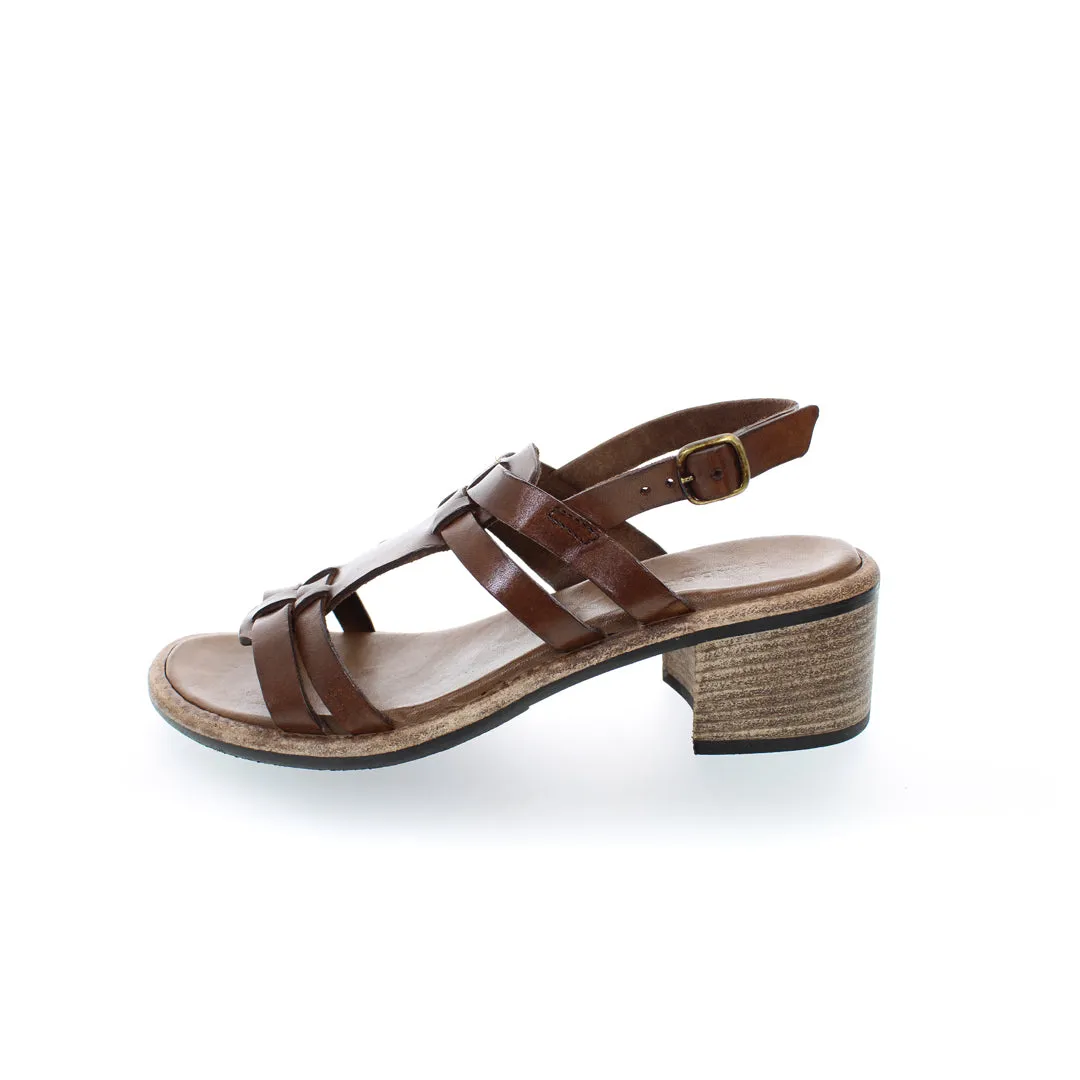 PALMAS MAHOGANY HEELED SANDAL