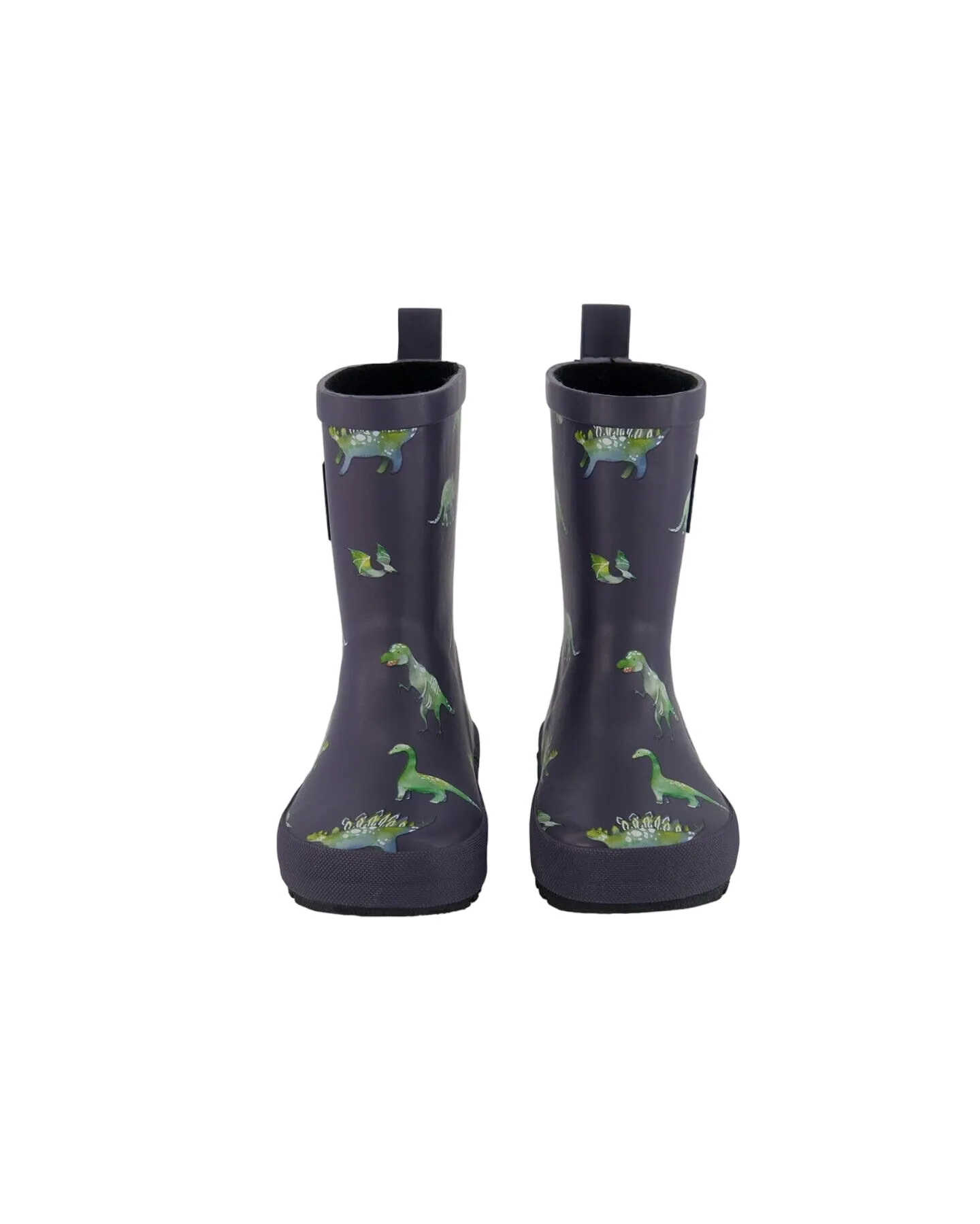 Rain Boots Grey Printed Dinosaurs Babykids_Deux-Par-Deux