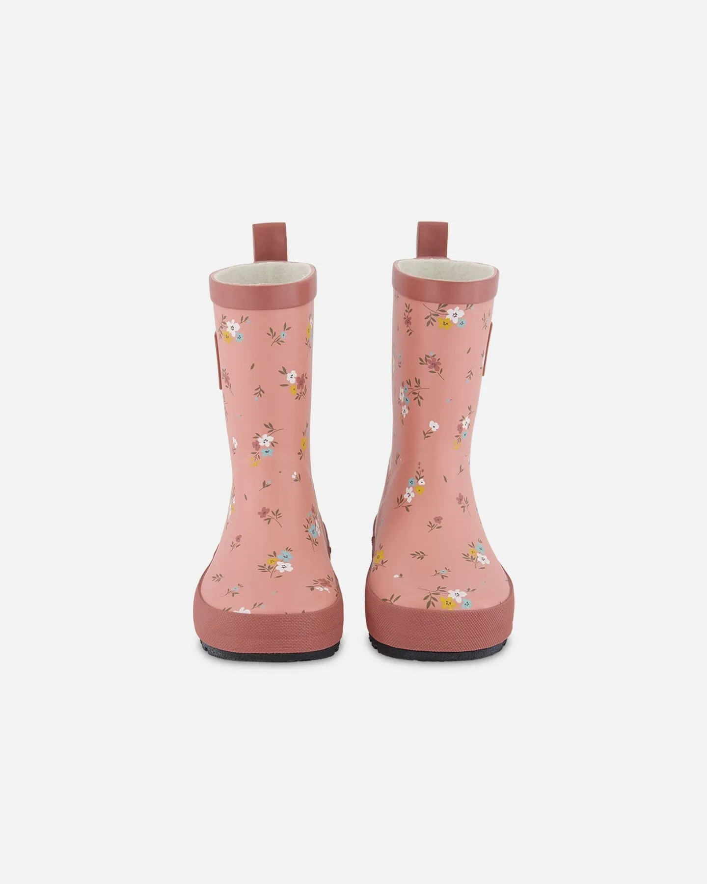 Rain Boots Pink Little Flowers Print Babykids_Deux-Par-Deux