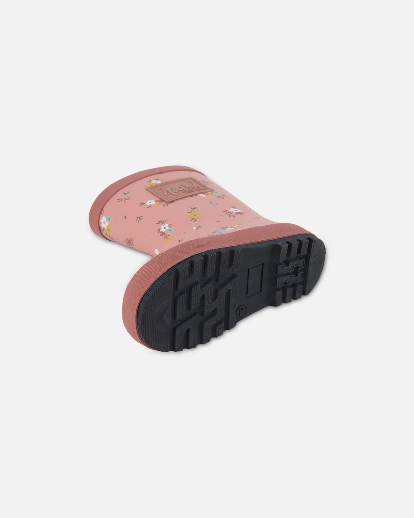 Rain Boots Pink Little Flowers Print Babykids_Deux-Par-Deux