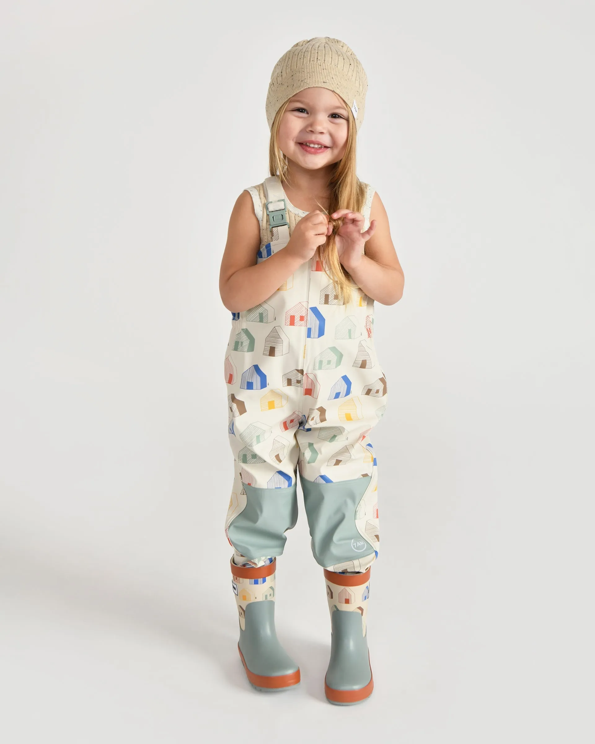 Rain Suspender Pants Babykids_7am-Enfant