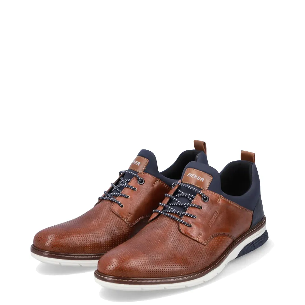 Rieker Men's Dustin 50 Perfed Shoe in Tan