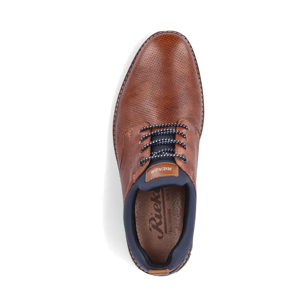 Rieker Men's Dustin 50 Perfed Shoe in Tan