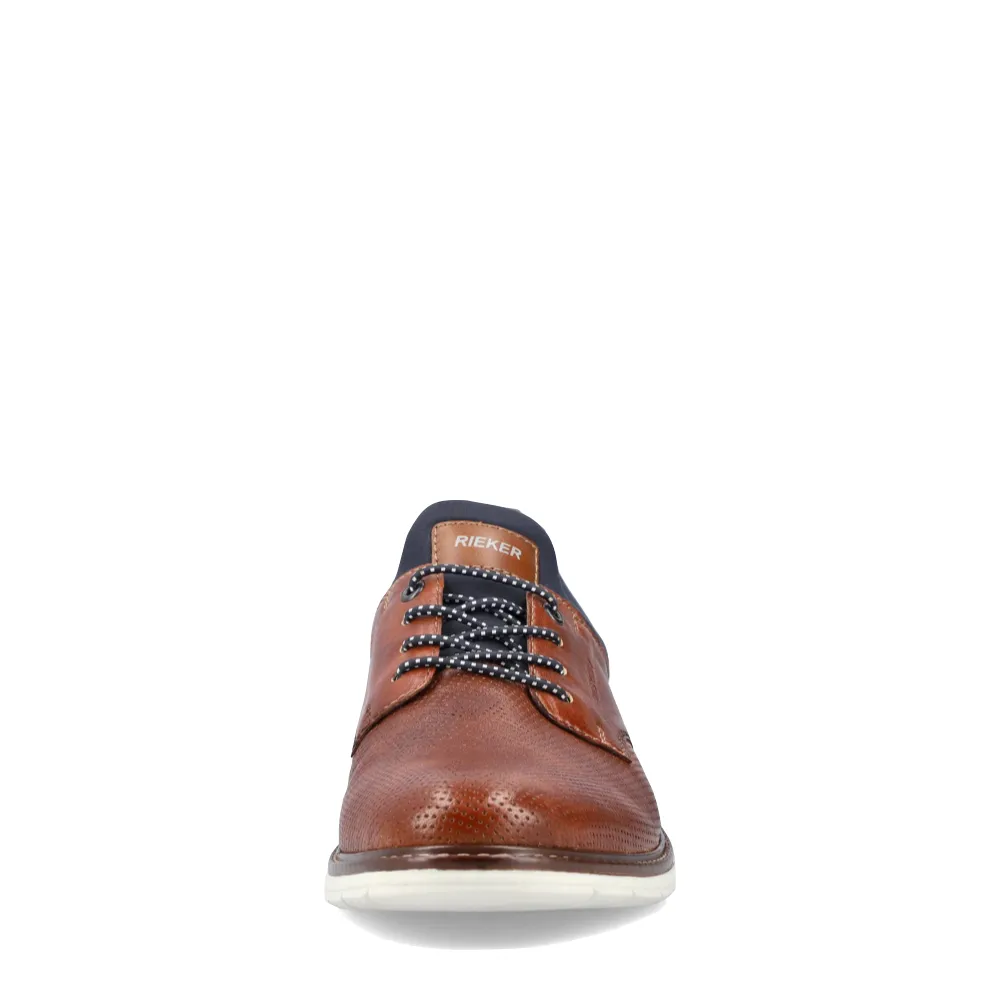Rieker Men's Dustin 50 Perfed Shoe in Tan