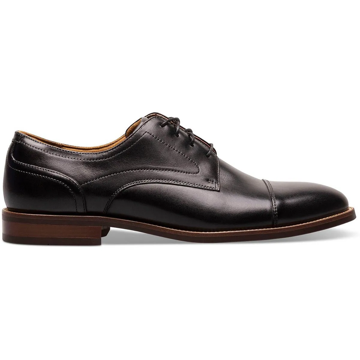 Ruvocap Mens Solid Leather Derby Shoes