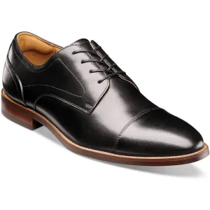 Ruvocap Mens Solid Leather Derby Shoes