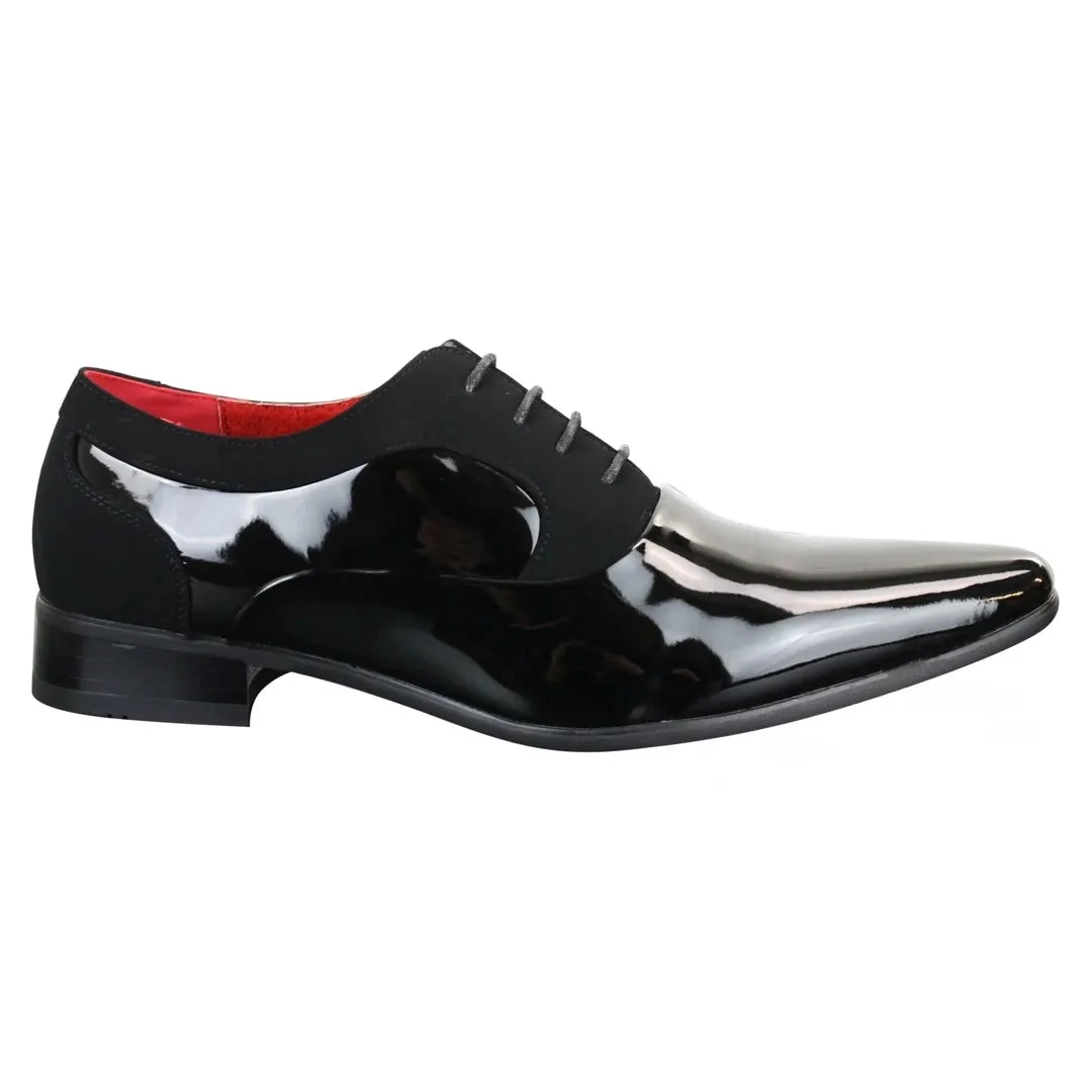 Shiny Or Suede Leather Laced Shoes