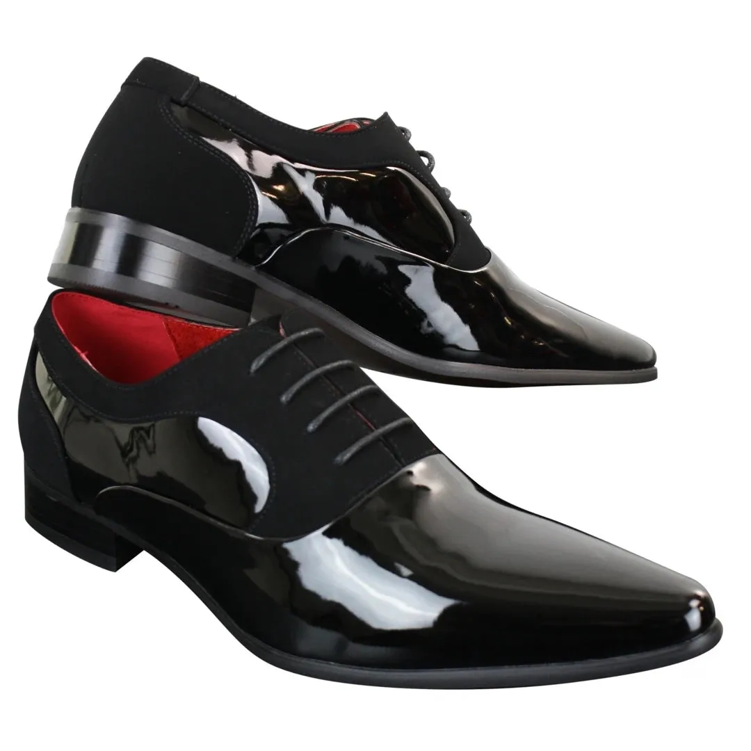 Shiny Or Suede Leather Laced Shoes