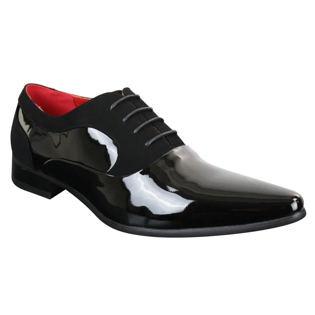 Shiny Or Suede Leather Laced Shoes