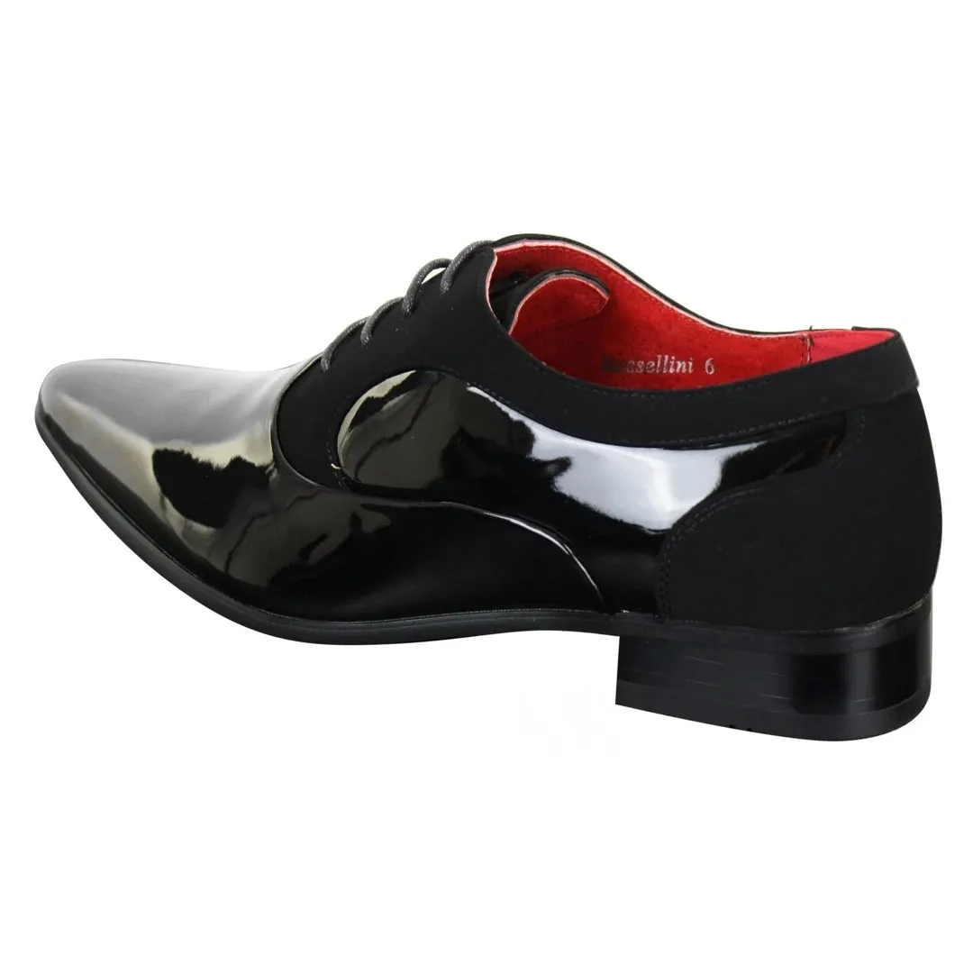 Shiny Or Suede Leather Laced Shoes