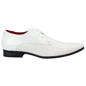 Shiny Shoes Smart Formal Perforated Pointed Laced