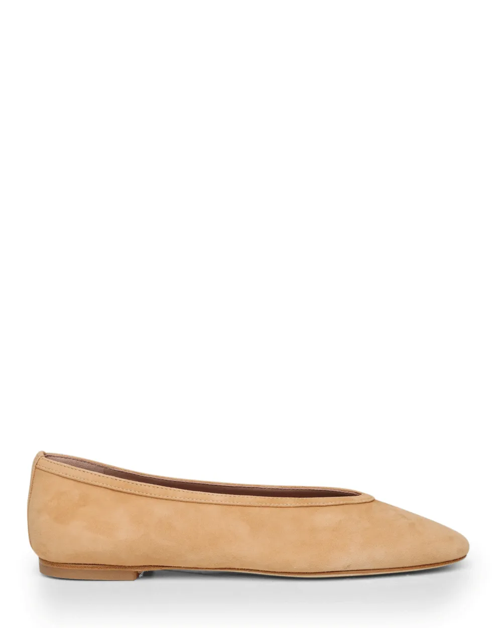 Suede Dafne Flat in Camel