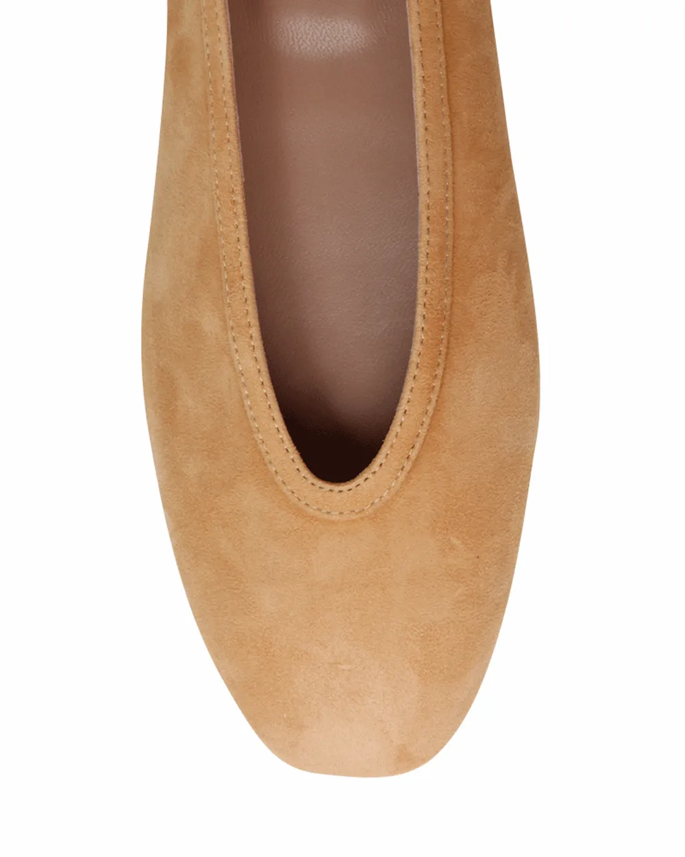 Suede Dafne Flat in Camel