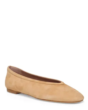 Suede Dafne Flat in Camel