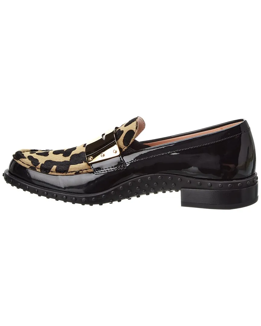 TOD’s Gomma Haircalf & Patent Loafer