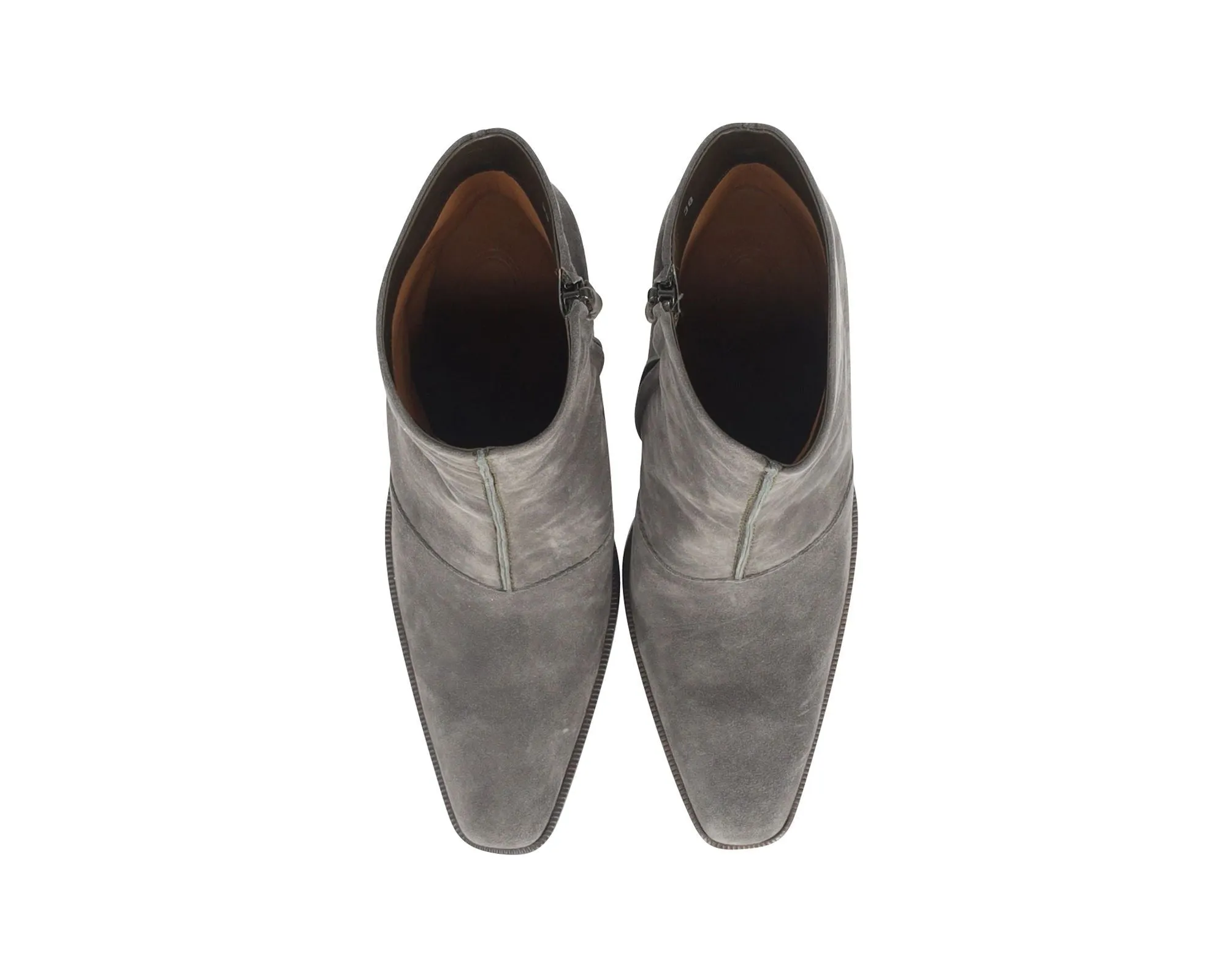 Tod's High Heeled Ankle Boots in Moss Green Suede