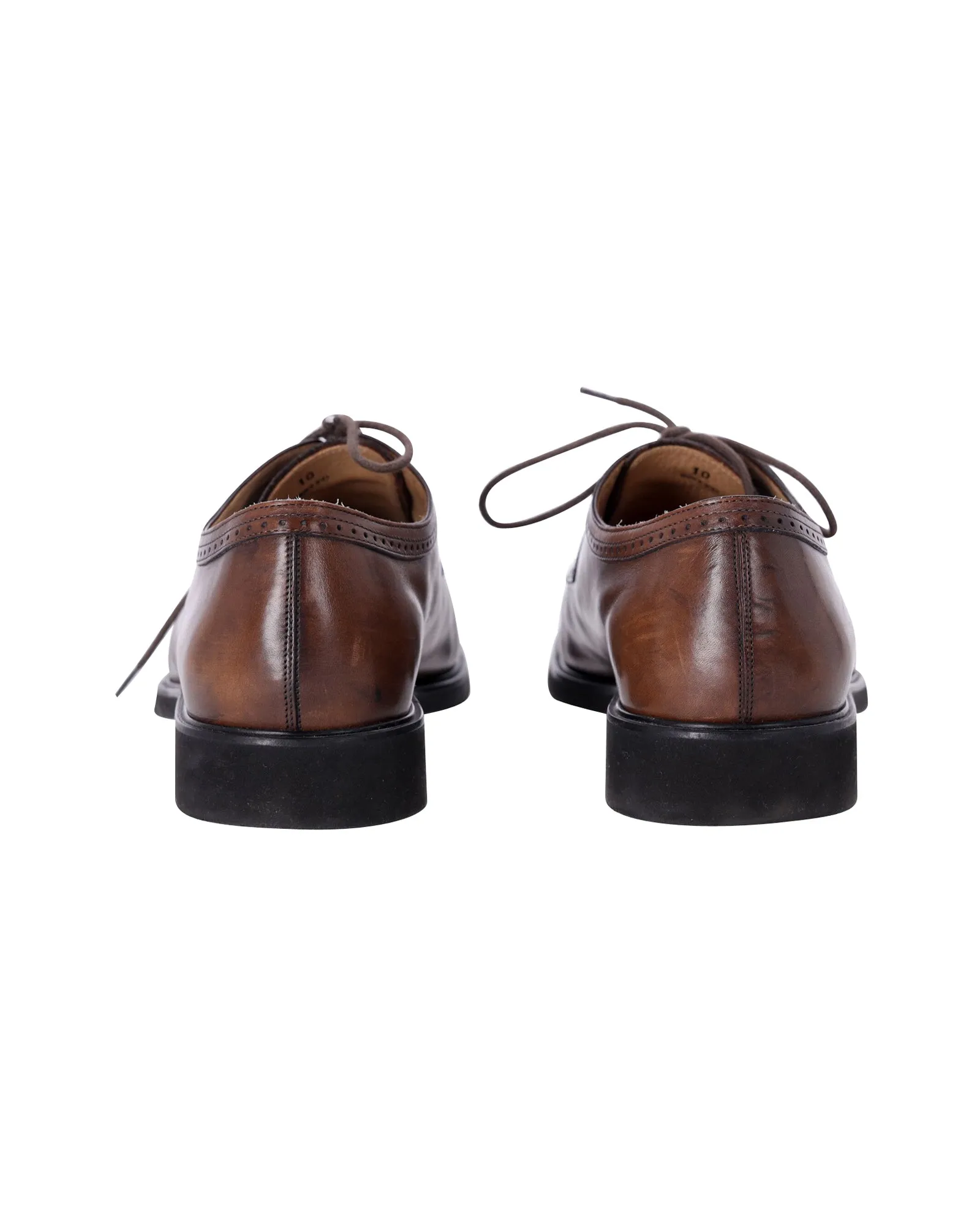 Tod's Lace Up Derby Shoes in Brown Leather