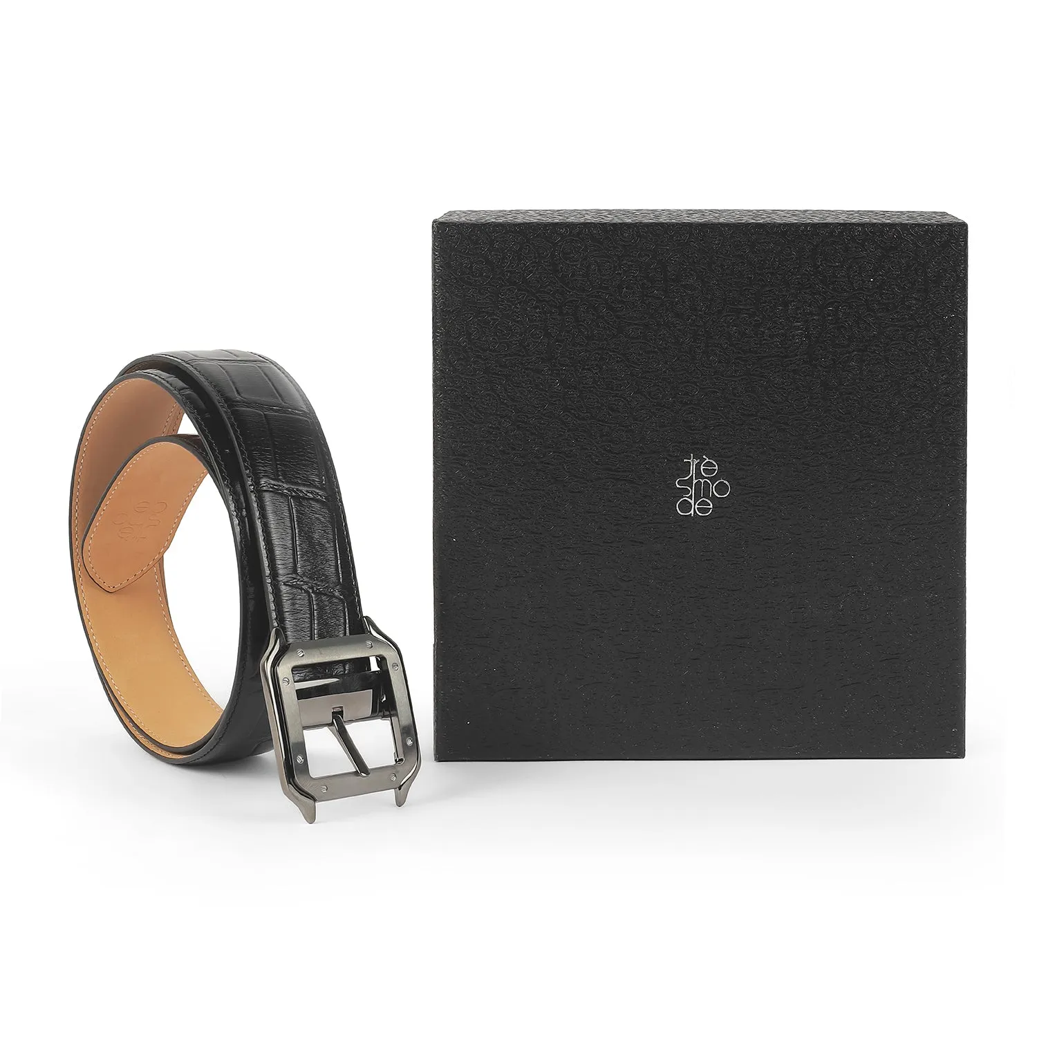 Tresmode Crux Black Men's Leather Belt