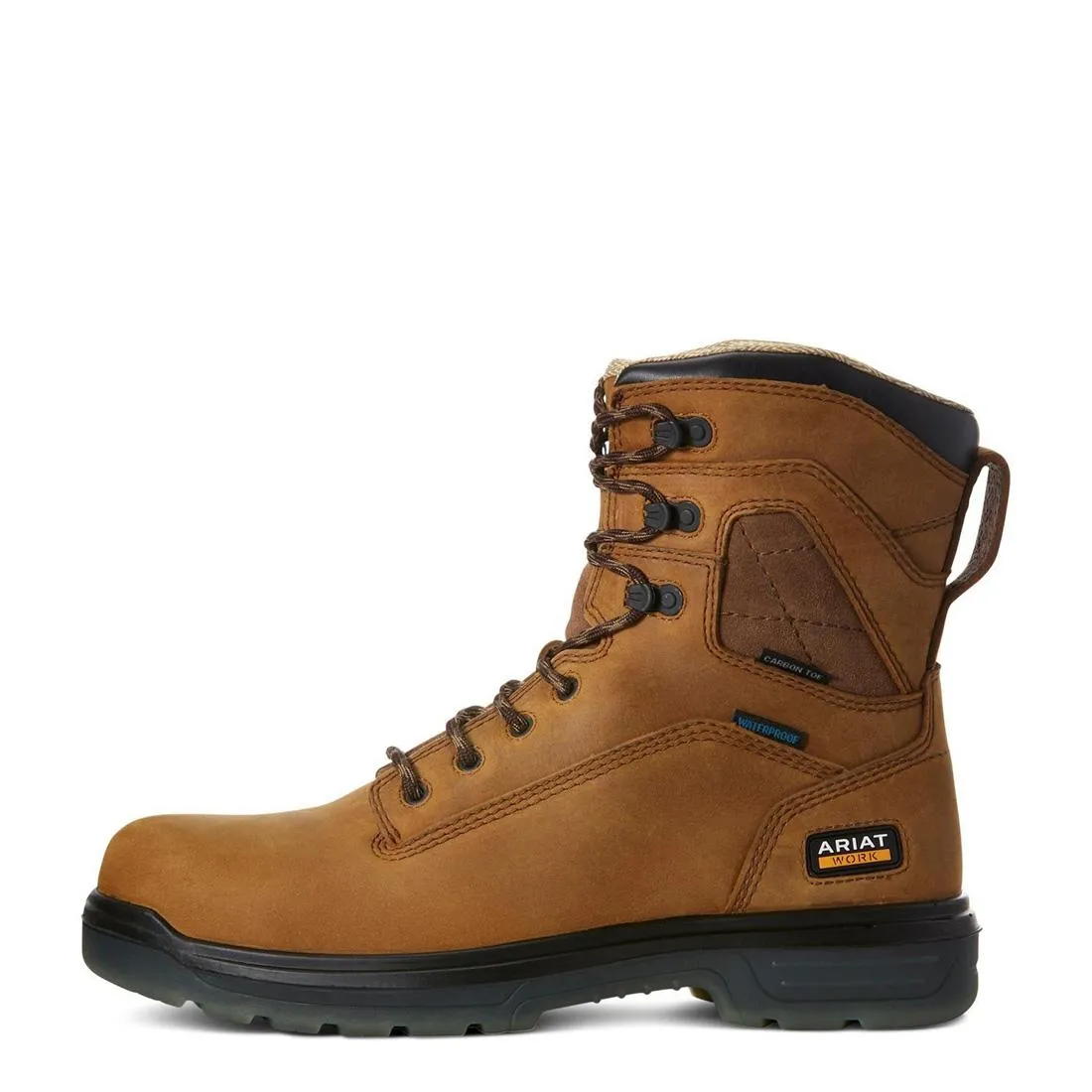 Turbo 8 inch Carbon-Toe Waterproof Work Boot Aged Bark