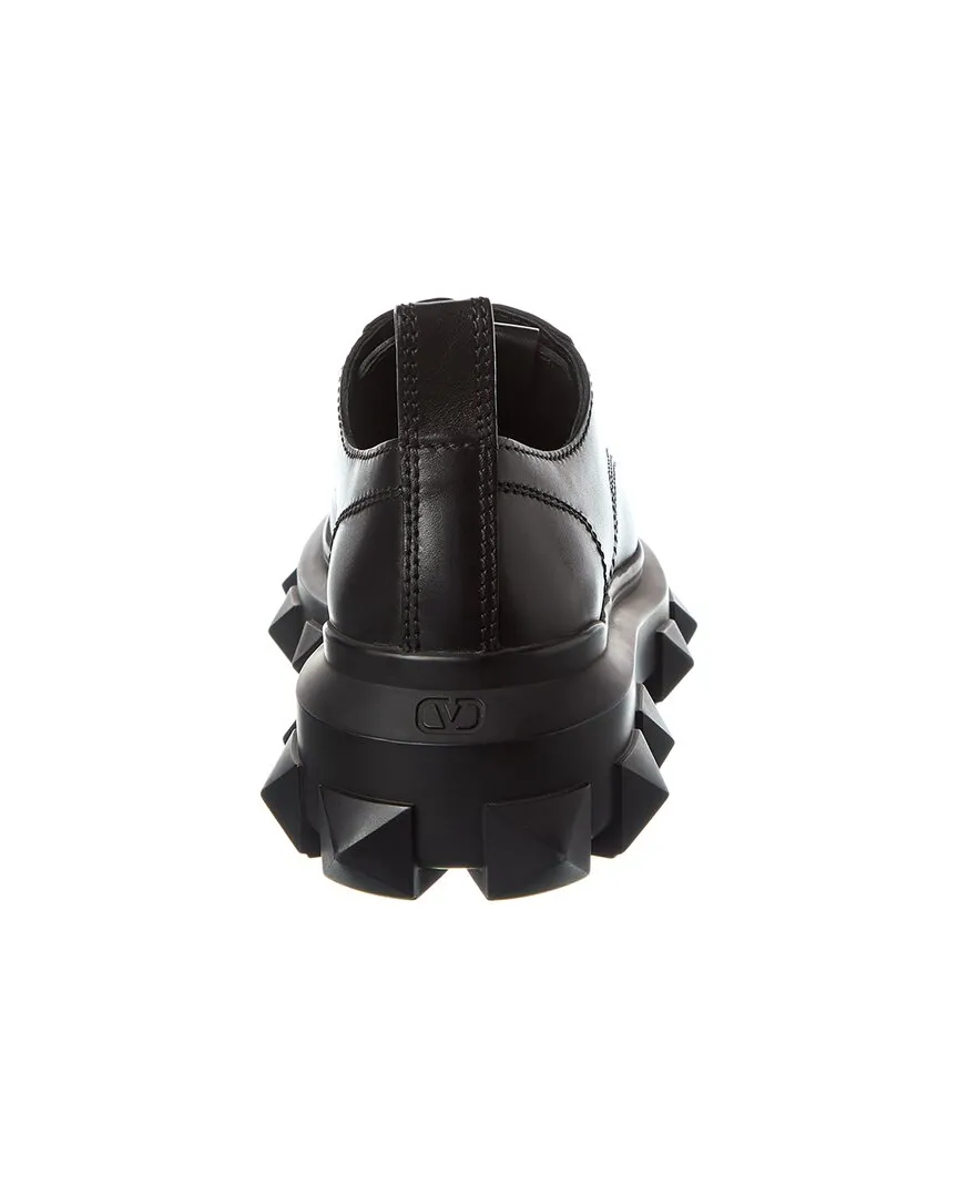 Valentino Roman Stud Leather Derby