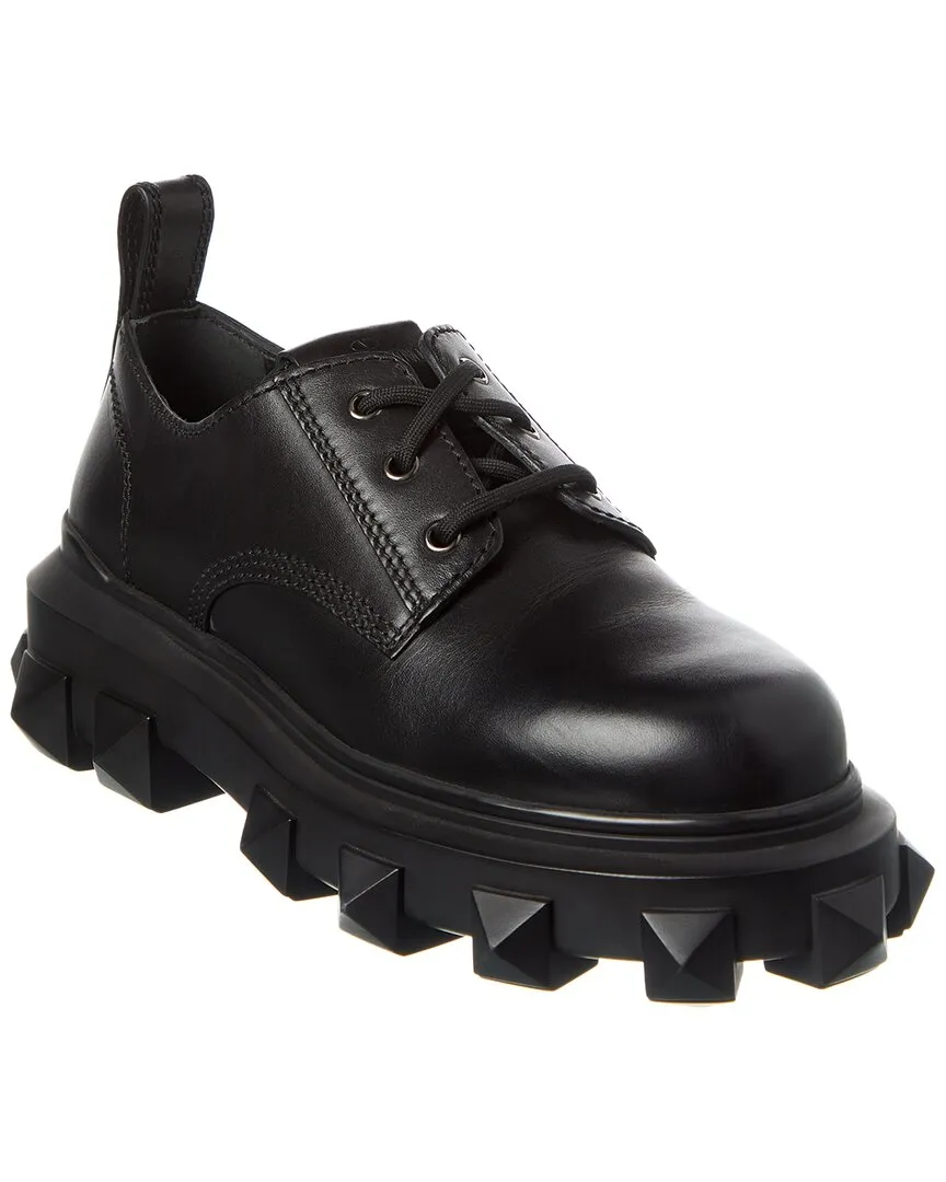 Valentino Roman Stud Leather Derby