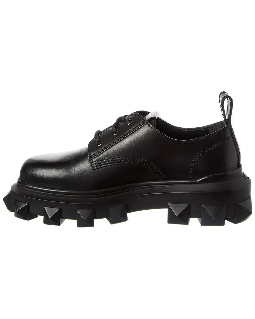 Valentino Roman Stud Leather Derby