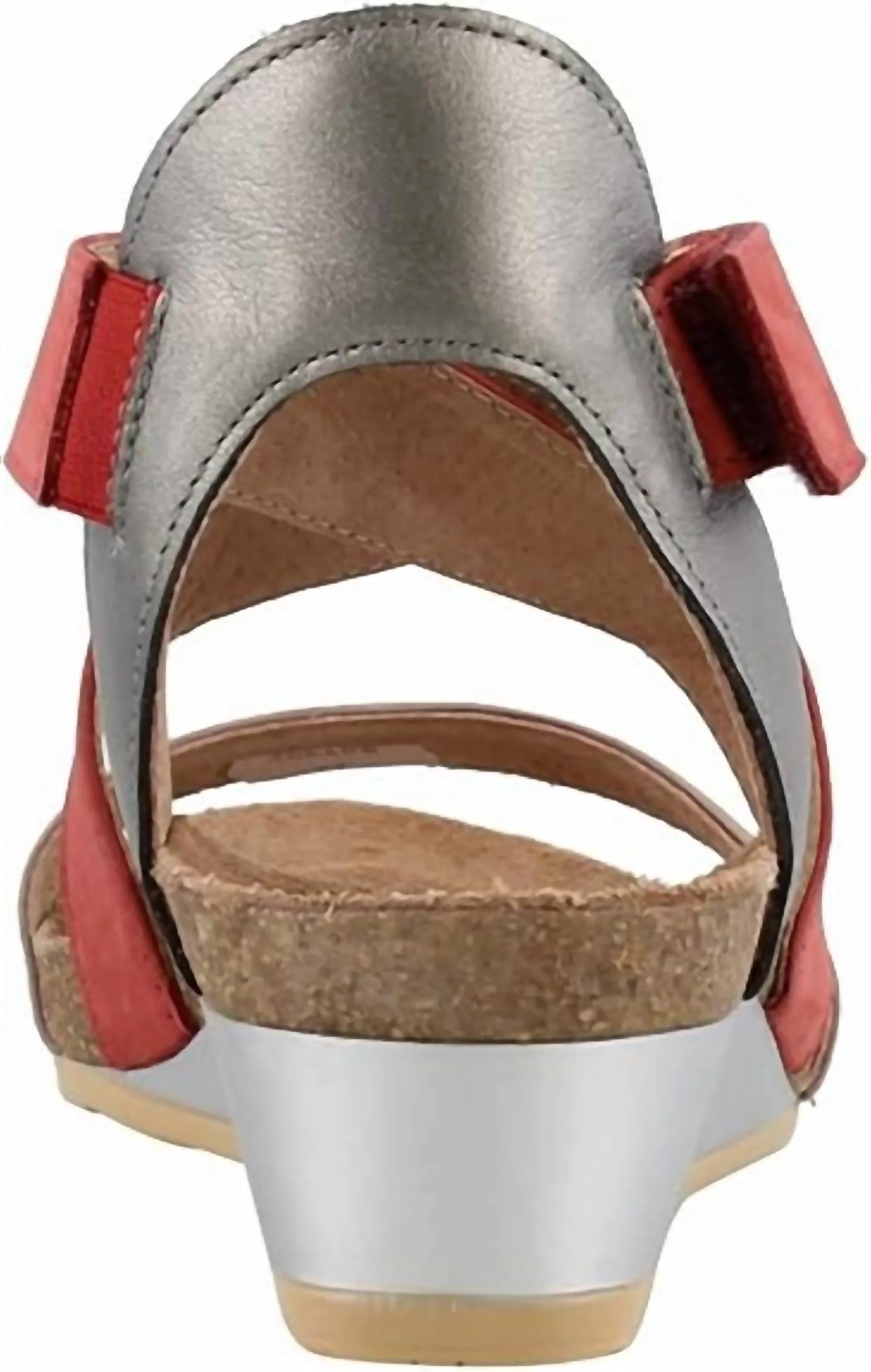 Vixen Sandal In Stone/brick Red/sterling