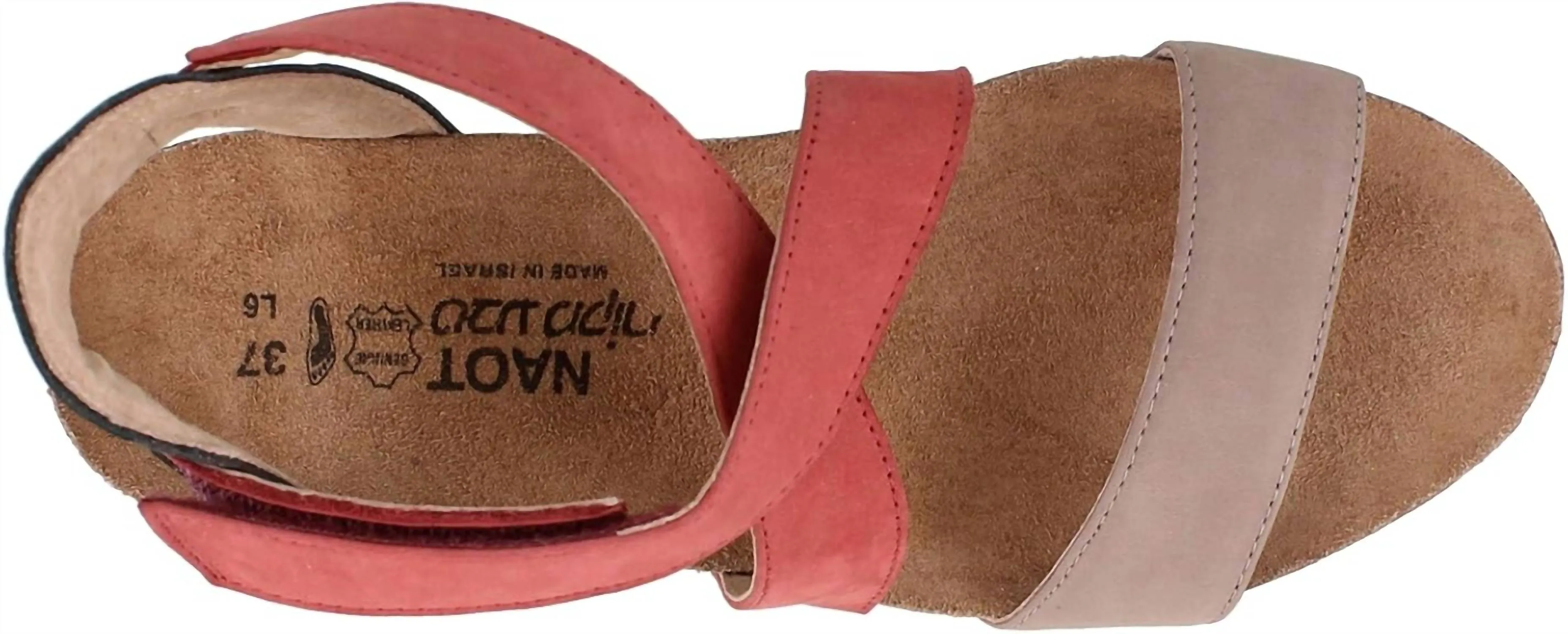Vixen Sandal In Stone/brick Red/sterling