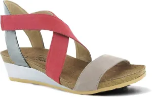 Vixen Sandal In Stone/brick Red/sterling