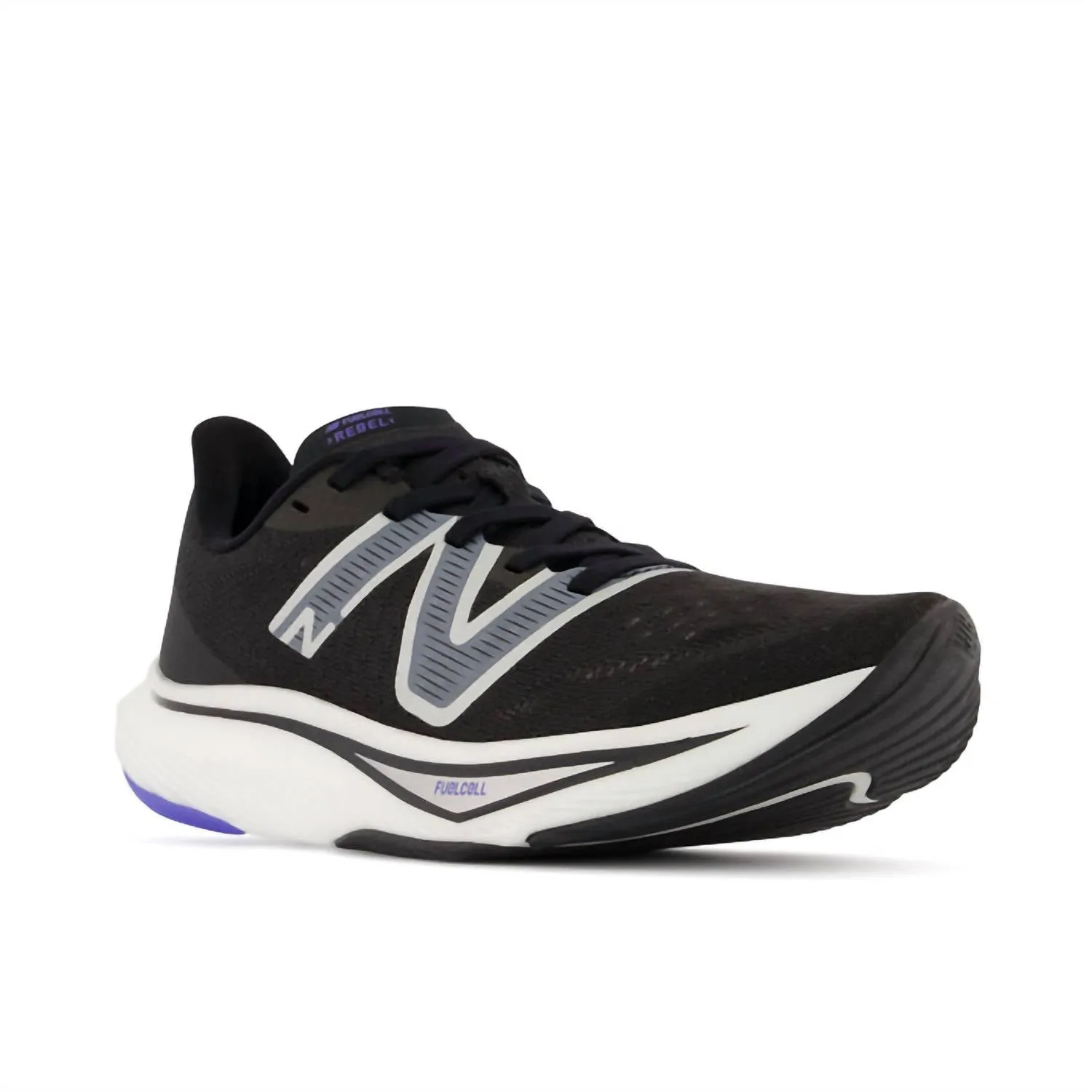Women Fuel Cell Rebel V3 Running Shoes In Black/aura/vibrant Spring Glo