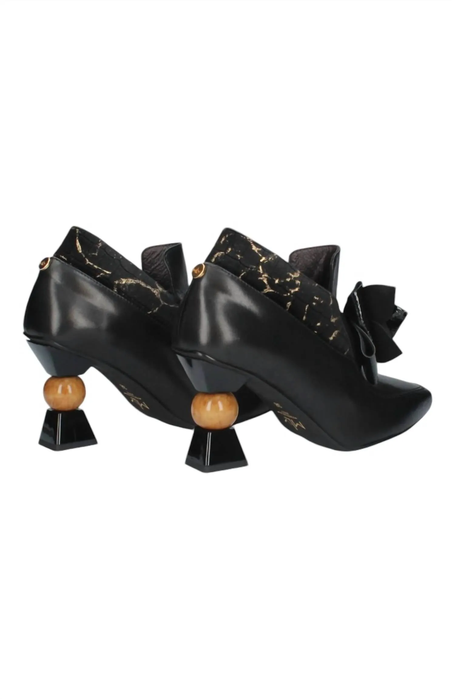 Women's High Heeled Ankle Boots In Black