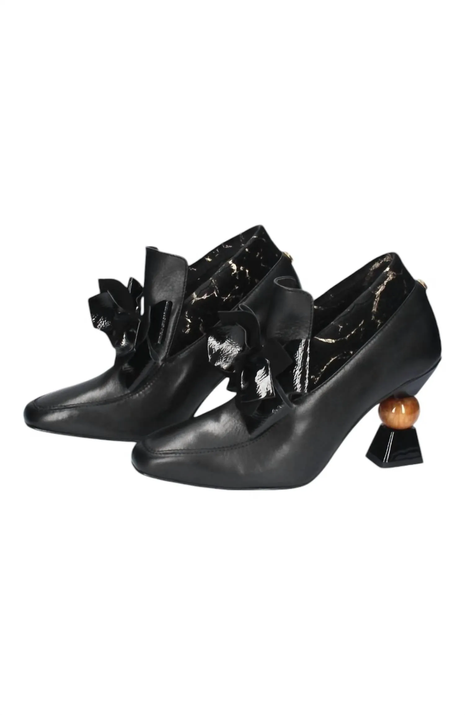 Women's High Heeled Ankle Boots In Black