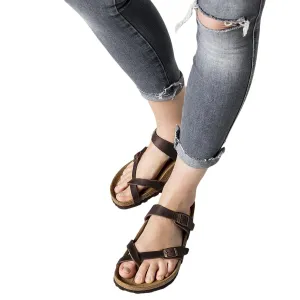 Women's Mayari Natural Leather Oiled Sandal In Habana Oil