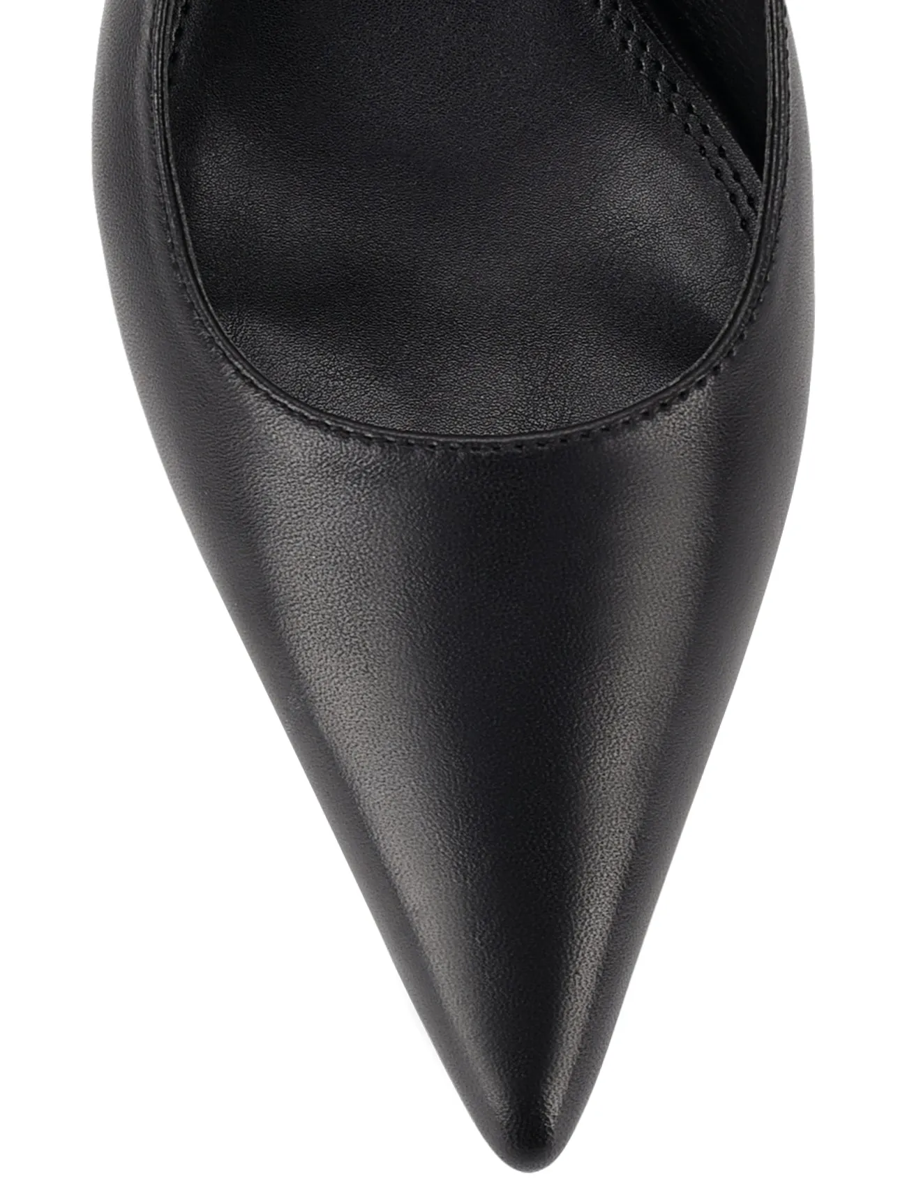 Yohana Heeled Slingback - Black Leather