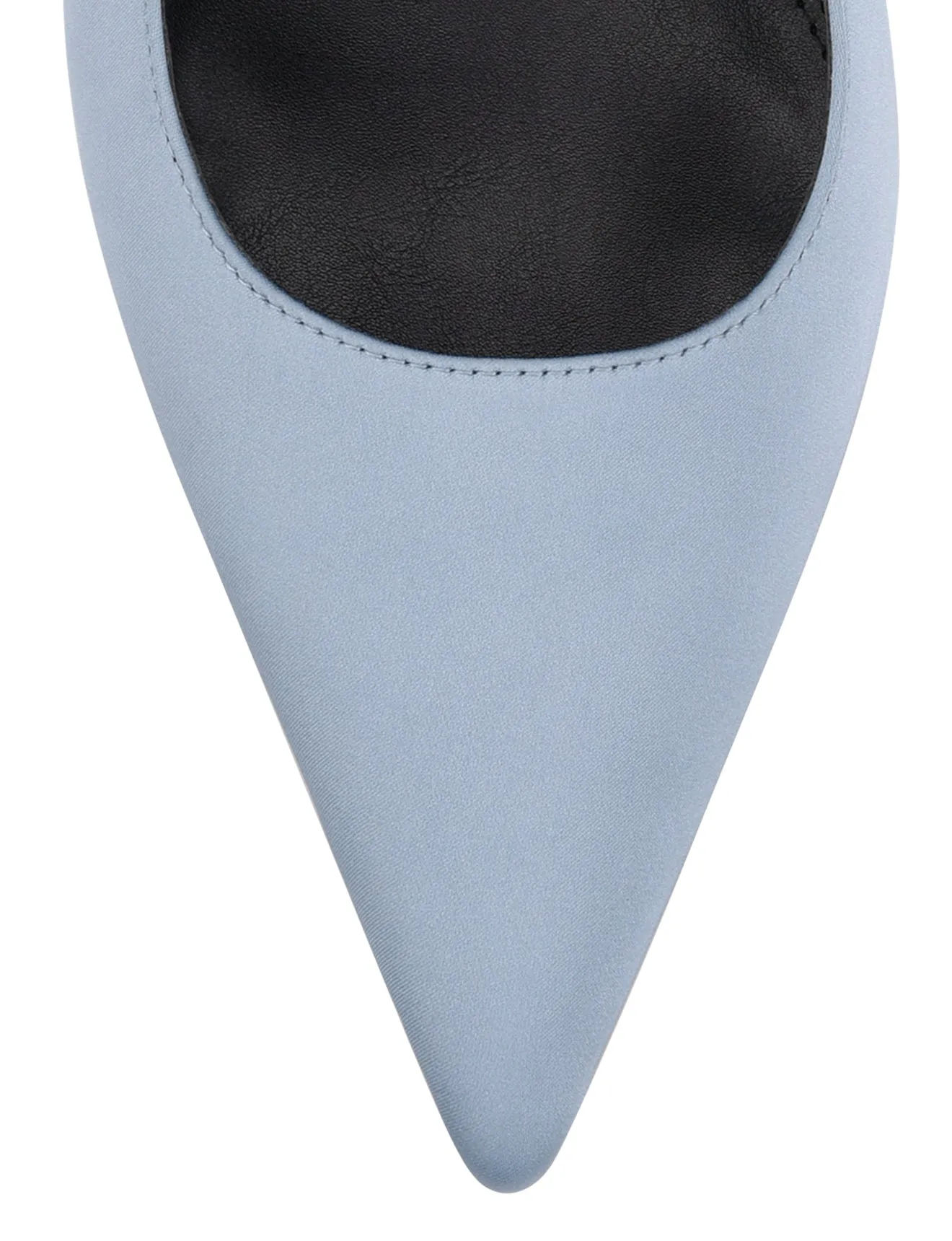 Yohana Heeled Slingback - Blue Satin